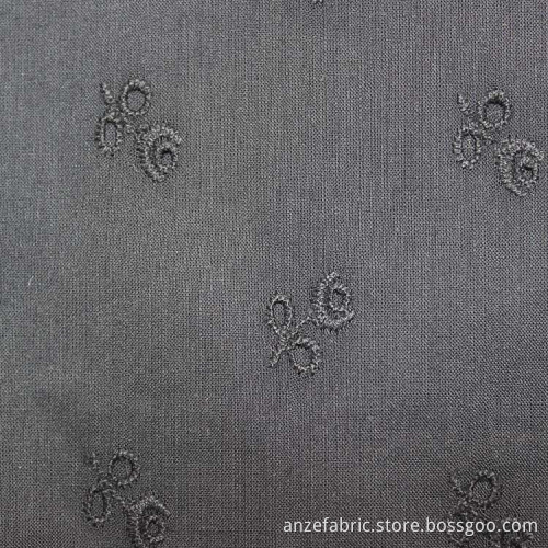 100% grey cotton lawn eyelet lace embroidery fabric